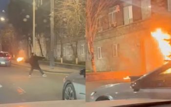 Անհայտ անձը «Մոլոտովի կոկտեյլ» է նետել Հայաստանի ԱԱԾ շենքի վրա