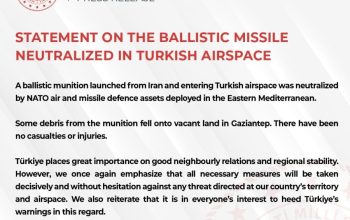 ՆԱՏՕ-ի հակաօդային պաշտպանությունը Թուրքիայի տարածքում խոցել է Իրանից արձակված բալիստիկ հրթիռը