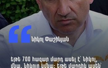 «Եղավ, եղբայր, որ մի 300-500 հազար մարդ հետդ կանի, հինգ րոպե հետո խոստանում եմ՝ կհեռանամ»․ Փաշինյանը՝ քաղաքացուն