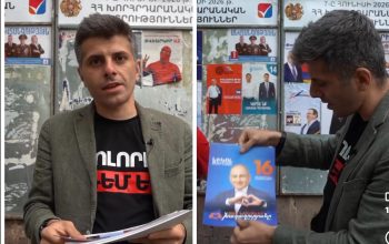 «Բոլորին դեմ եմ»-ի անդամը ստիպված եղավ փոքրացնել Փաշինյանի նկարով պաստառը