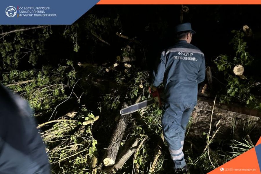 Քամու հետևանքով թեքվել են էլեկտրական սյուներ, վնաս