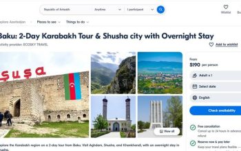 Booking.com-ը և GetYourGuide.com-ը գովազդում են Շուշիի մզկիթը, որը վերանորոգել է Բաքվի բանտում գտնվող Ռուբեն Վարդանյանը
